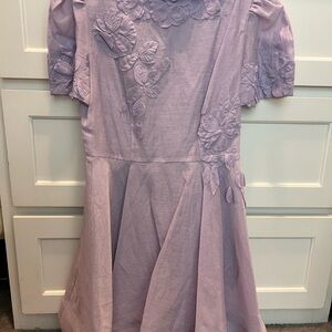 NWT lavender floral linen dress
